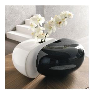 Black and white modern vase