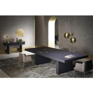 massive dark grey meeting room table