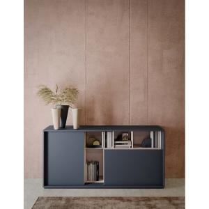 Modern drawers and shelves office chest in anthracit grey